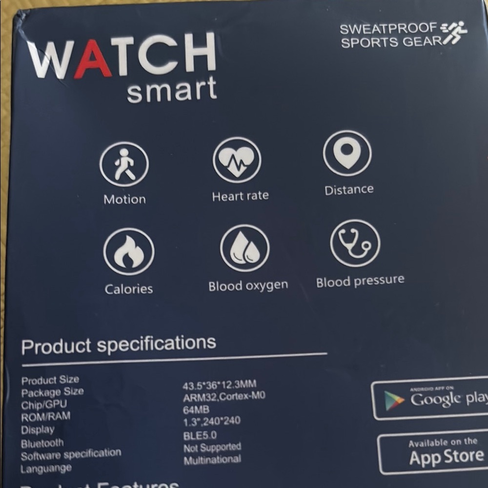 Black Smartwatch with Rugged Design and Multi-Function Display - Picture 2 of 10